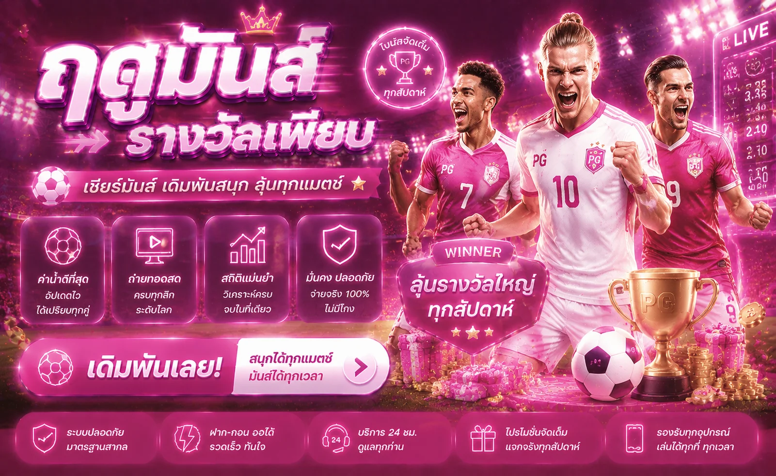 แทงบอลออนไลน์ AMBHENG88 ราคาน้ำสูง ครบทุกลีก